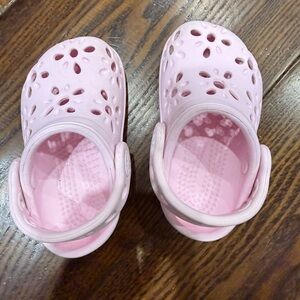 Pink Floral Crocs
